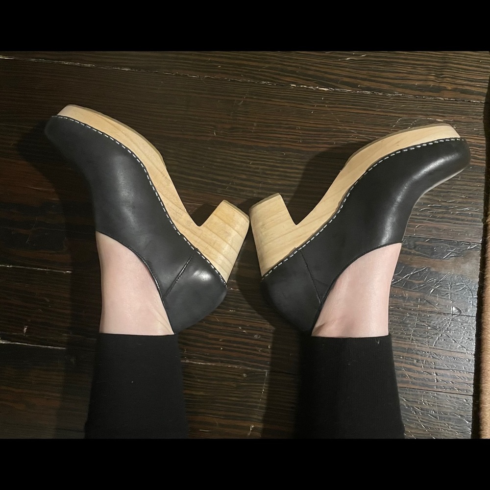 Free People wooden-heeled clogs